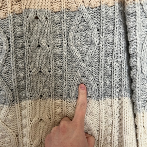 La Vie Rebecca Taylor Cable Striped Sweater - Picture 5 of 6